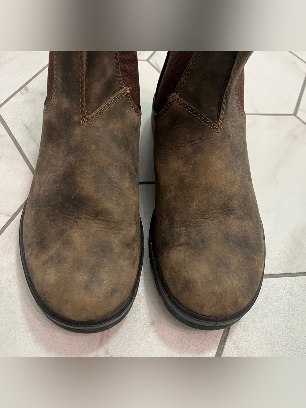 Blundstone 585 Rustic Brown Premium Leather Chelsea Boots Size 7.5 Womens - Picture 2 of 12